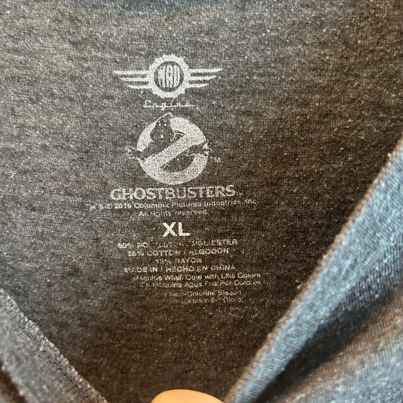 Ghostbusters‎ Mens XL Mad Engine Graphic T-Shirt Heather Charcoal Logo Tee - Picture 4 of 4